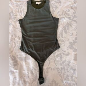 Meraki Green Sleeveless Bodysuit